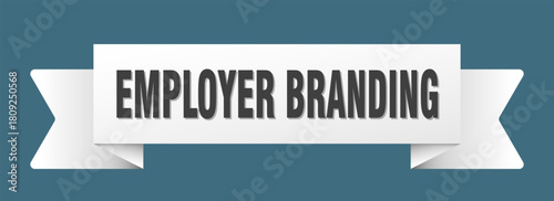 employer branding ribbon isolated on transparent background. employer branding ribbon