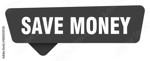 save money black sign isolated on transpatent background. save money sticker