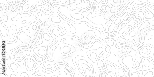 Topographic map backdrop. Conditional geography scheme and the terrain path. Contour line abstract background.  Concept of technology, science. Wallpaper. Pattern.