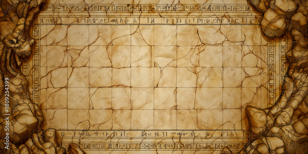 Obraz premium 焼け焦げた古文書風テクスチャと余白スペース