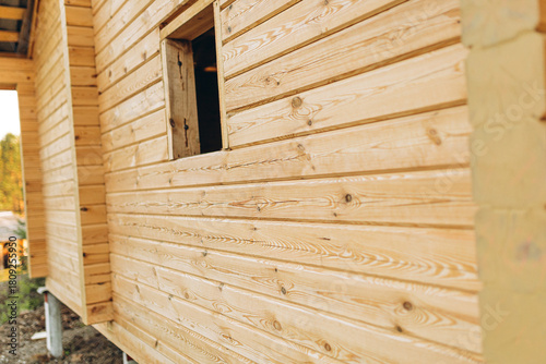 construction of a house from profiled timber