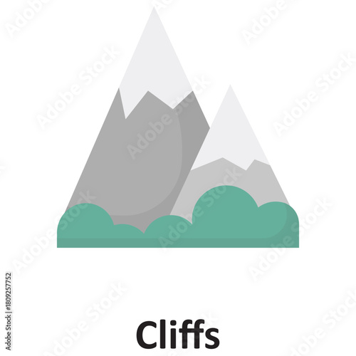  Cliffs Vector icon which can easily modify or edit