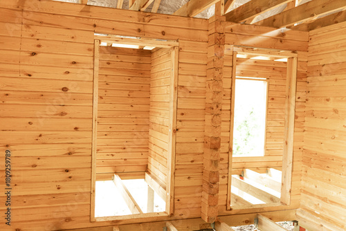 construction of a house from profiled timber