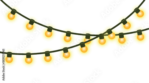 Amber necklace on white background with gold chain and 3D network concept