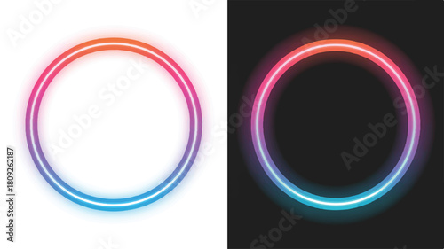 Blue and white vector numbers set in circular design elements