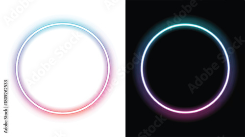 Blue and white vector numbers set in circular design elements