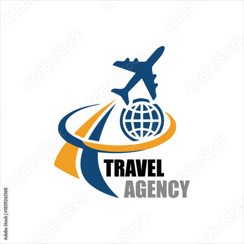 Travel Agency Emblem Explore the World with Expert Planning and Seamless Journeys