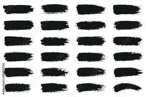 Ink Brush black icons set. Ink Brush black icons set featuring bold brush strokes, calligraphy, and painting tools. Perfect for art, design, and creative projects.