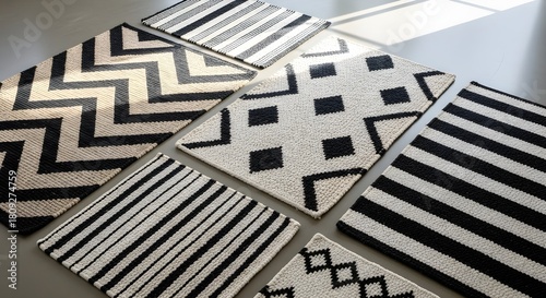 Discover modern black and white rugs with geometric patterns to elevate your home decor and add a touch of elegant style to any space