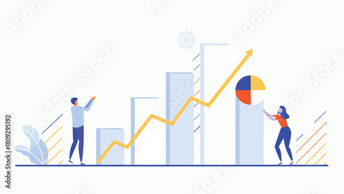 Abstract business team collaborating and interacting with diverse characters in a modern professional setting showcasing teamwork and communication