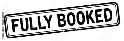 Fully booked stamp sign indicating no availability