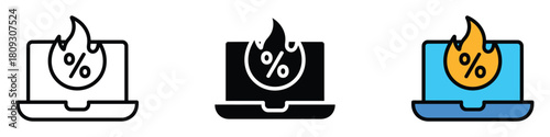 Hot deals icon vector. Special promotion on select products symbol. vector illustration.
