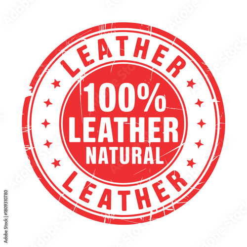 Authentic 100 percent natural leather stamp seal