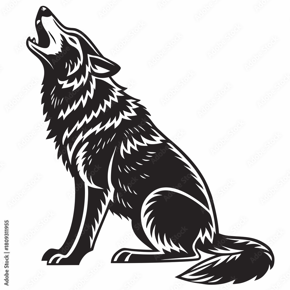 Fototapeta premium vector illustration of wolf