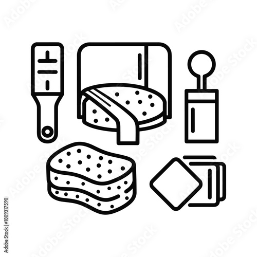 Mobile phone education vector icon in outline and filled style for apps