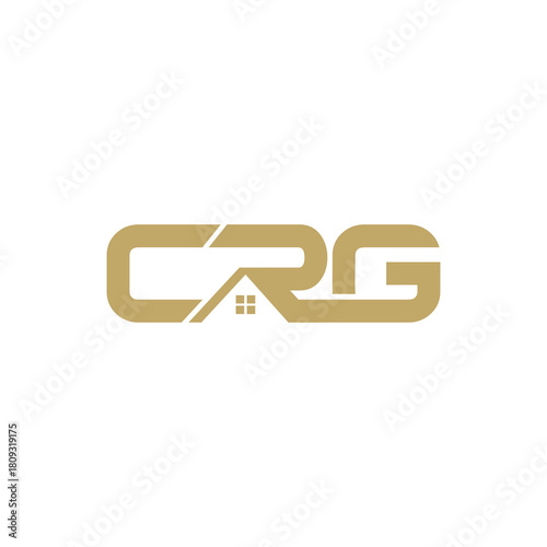 CRG Real State logo design, CRG simple and modern logo. CRG luxurious alphabet design