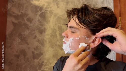 Wallpaper Mural Male Grooming Routine and Shaving Preparation Torontodigital.ca