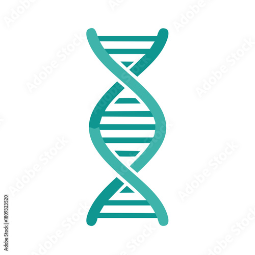 DNA Strand Illustration Simple Graphic for Science or Technology Projects
