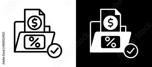 Tax Compliance whiteblack icon