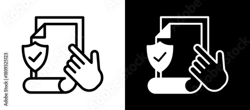 Regulations whiteblack icon