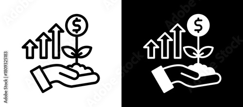 Investment whiteblack icon