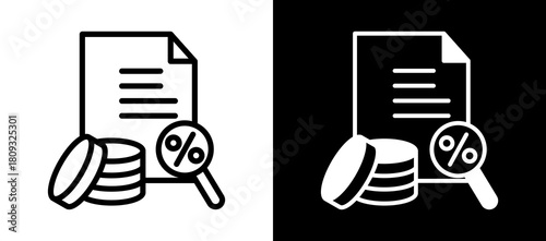 Taxes whiteblack icon