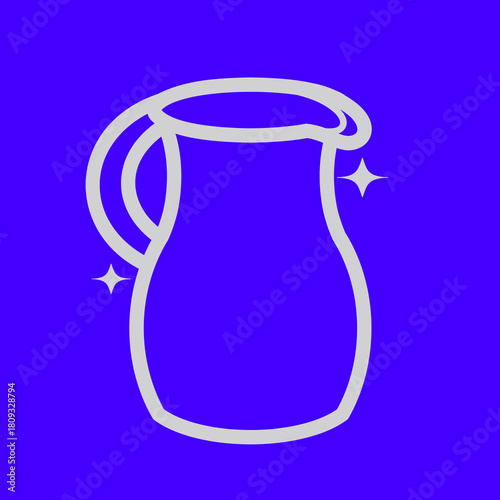 Simple icon vector design of pitcher 1
