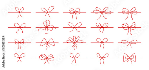 2510.m05.i029.n024.F.c07.Doodle gift bow. Vector set.eps