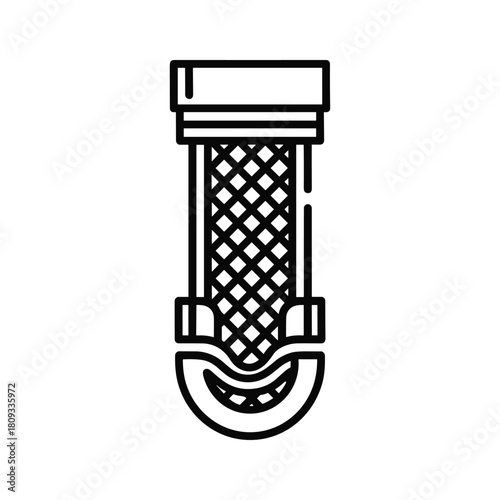 Illustration of a water filter, symbolizing clean and purified water isolated on