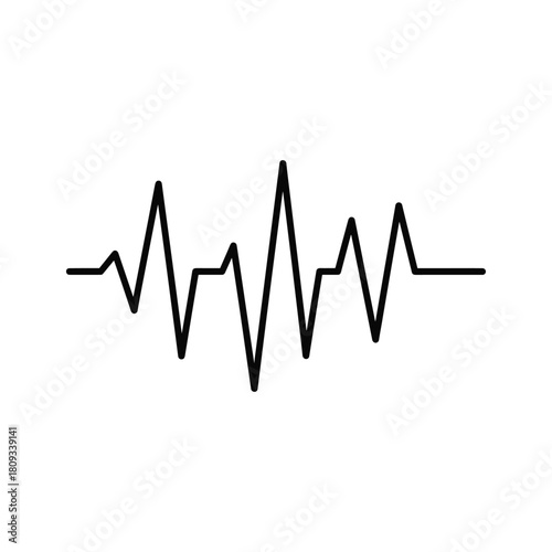 Heartbeat icon isolated on, representing life, health, and cardiovascular activity