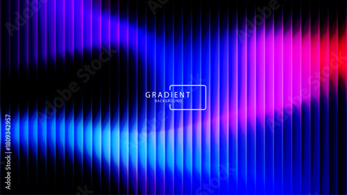 Vibrant gradient with ribbed fractal glass texture pattern and dark circular center. Dynamic abstract artwork perfect for modern banners, marketing visuals, creative backgrounds and artistic projects