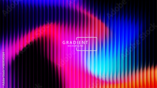 Vibrant gradient with ribbed fractal glass texture pattern and dark circular center. Dynamic abstract artwork perfect for modern banners, marketing visuals, creative backgrounds and artistic projects