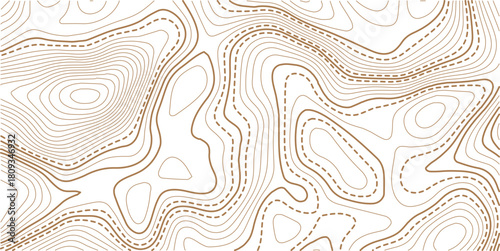Topographic gold luxury map background. Geographic abstract pattern. The topo contour or wallpaper.Mountain trail terrain or path. 