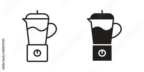 Blender icon symbol in filled and line style. Vector icon collection