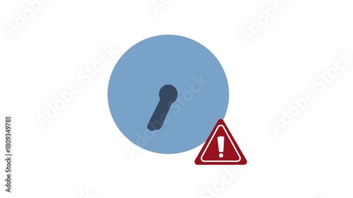 Deadline icon animation. Urgent, critical and important time management symbol