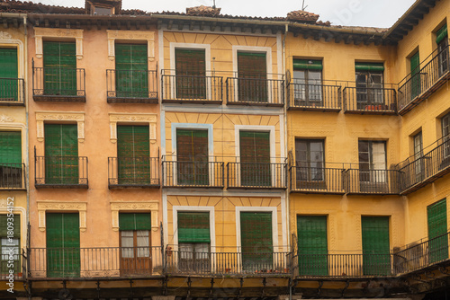 typical spanish building in Segovia Spain