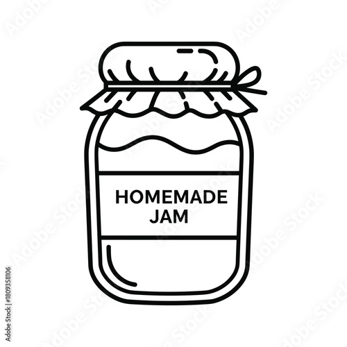 Homemade jam jar isolated on a delicious and sweet treat for any occasion