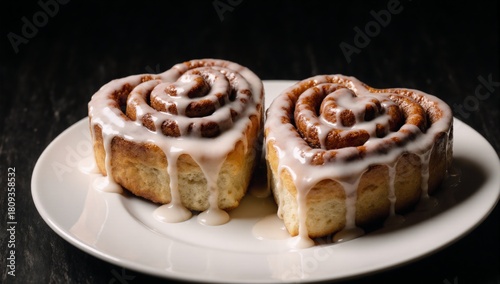 Wallpaper Mural Heart-shaped cinnamon rolls ideal for Valentines Day or a romantic treat Torontodigital.ca