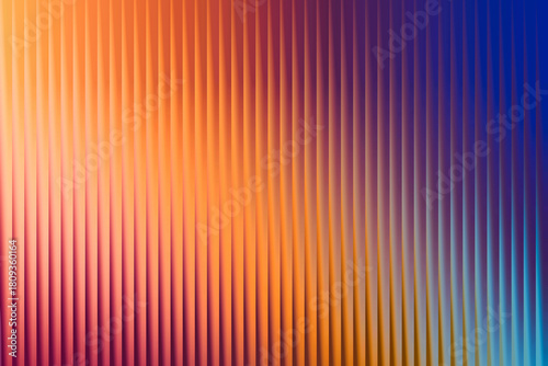 Abstract background with vertical lines and gradient of orange and blue color