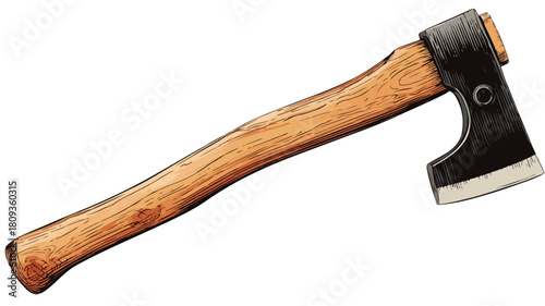 Professional Wooden Axe with Round Hole in the Middle for Carpentry and Woodworking