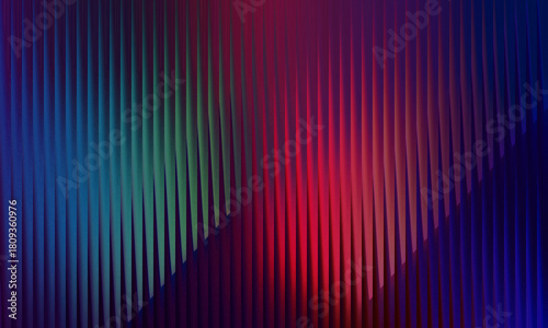 Abstract background with vertical lines and gradient of blue, red and green color