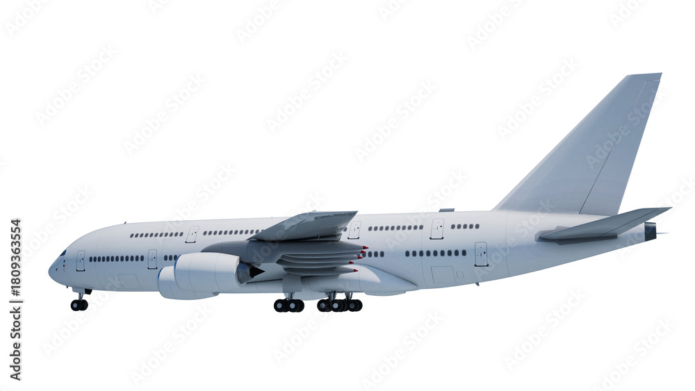 Fototapeta premium passenger plane isolated on white