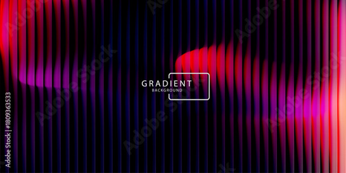 Vibrant gradient with ribbed fractal glass texture pattern and dark circular center. Dynamic abstract artwork perfect for modern banners, marketing visuals, creative backgrounds and artistic projects