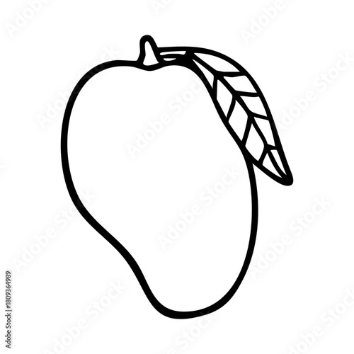 mango fruit outline