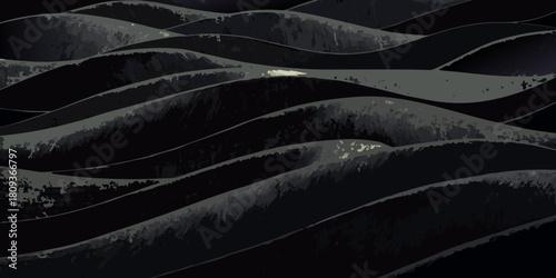 Abstract dark wavy lines background with subtle texture and shades