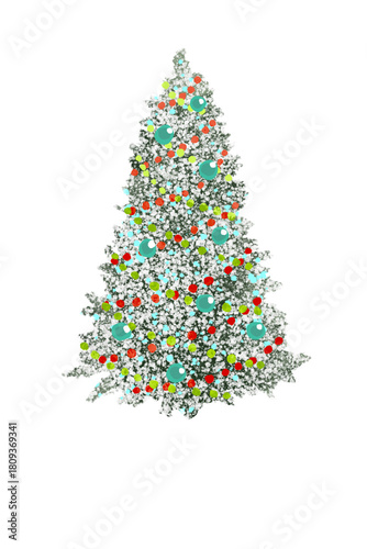 Elegant Christmas Tree – Watercolor Illustration