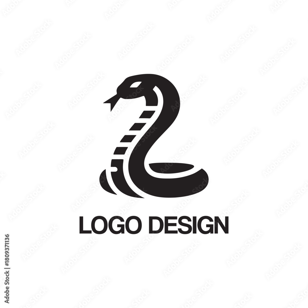 Naklejka premium cobra logo design template