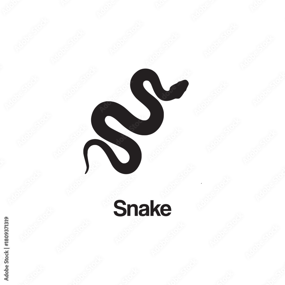Obraz premium snake silhouette design template