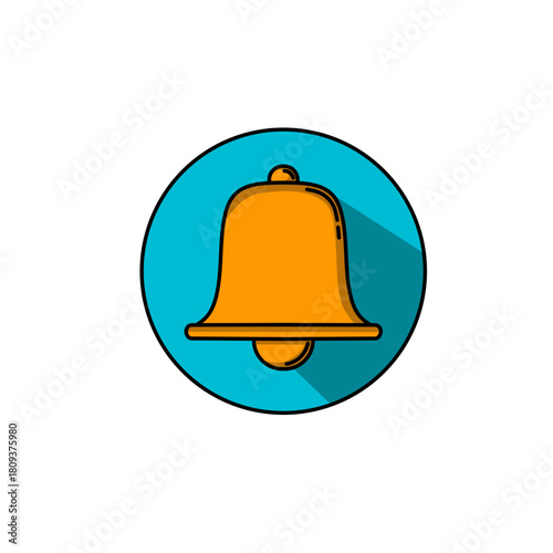 Ikon bel notifikasi. Garis, garis luar bel alarm, dan tanda vektor terisi. Simbol, ilustrasi logo. Set ikon dengan gaya berbeda. Grafis vektor sempurna piksel.