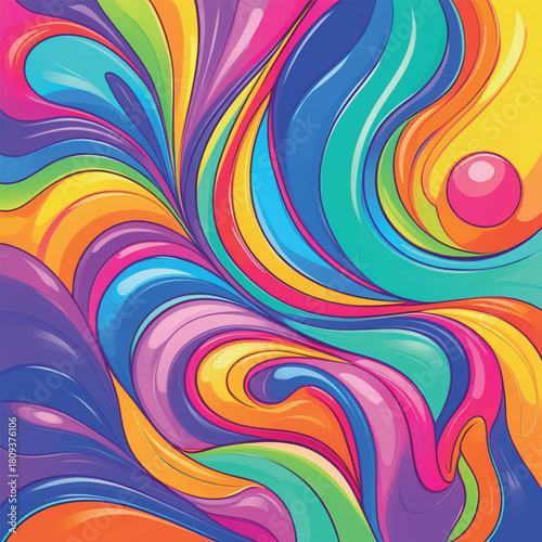 Color Explosion Fluid Wave Design